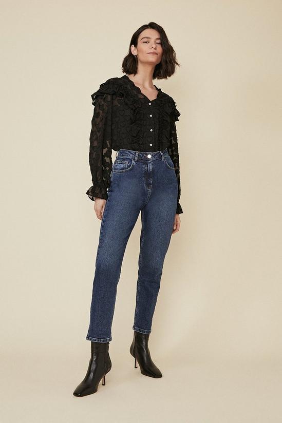 Oasis Heart Textured Frill Blouse 2