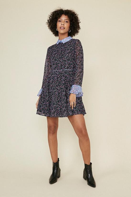 Oasis Patched Ditsy Print Dress 2