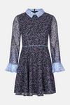 Oasis Patched Ditsy Print Dress thumbnail 5