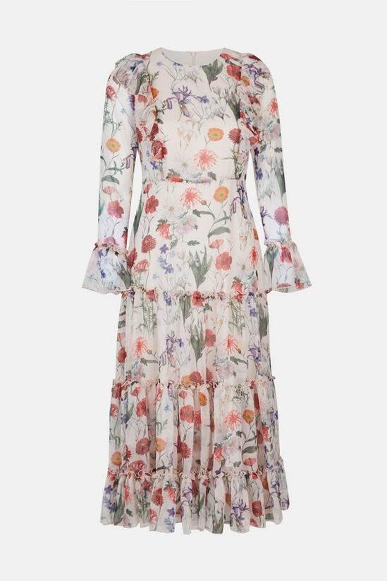 Oasis Floral Print Ruffle Midi Dress 5