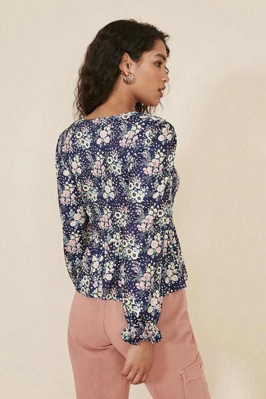 Oasis Floral Shirred Bodice Top 3