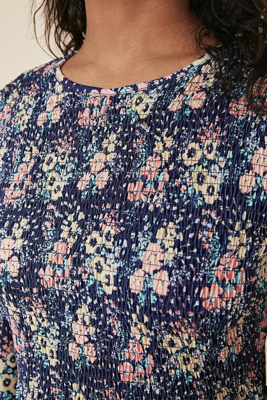Oasis Floral Shirred Bodice Top 4