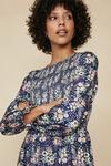 Oasis Floral Shirred Bodice Midi Dress thumbnail 2