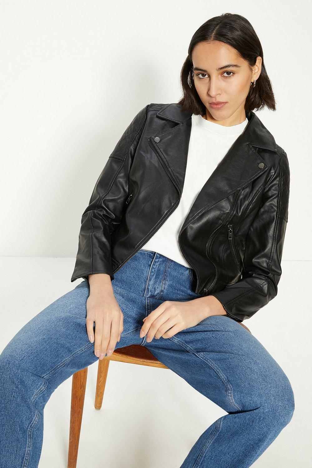 Oasis curve biker on sale jacket