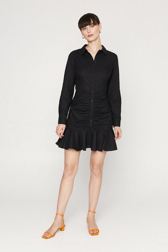 Oasis Cotton Rouched Shirt Dress 1