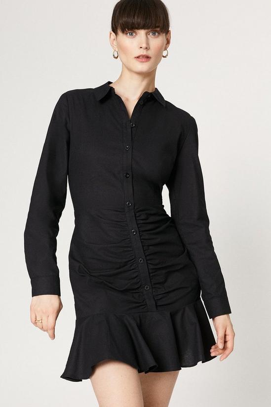 Oasis Cotton Rouched Shirt Dress 2