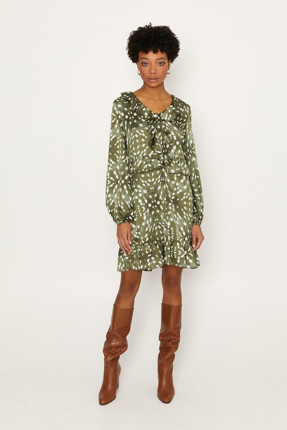 Oasis smudge 2025 print dress