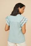 Oasis Broderie Cotton Dobby Shell Top thumbnail 4