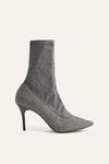 Oasis Heeled Pointed Sparkle Sock Boot thumbnail 1