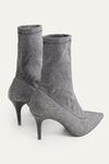 Oasis Heeled Pointed Sparkle Sock Boot thumbnail 2