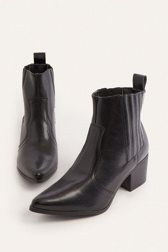 Oasis Western Heeled Ankle Boot 2
