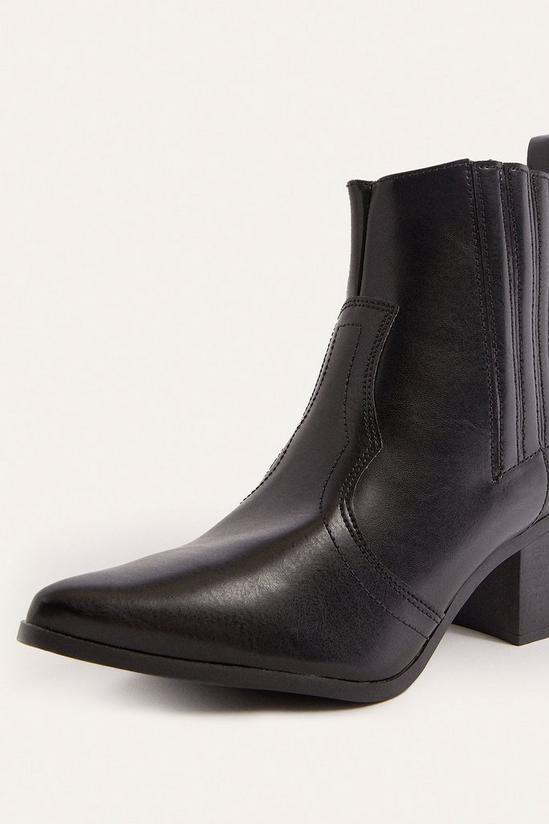 Oasis Western Heeled Ankle Boot 3