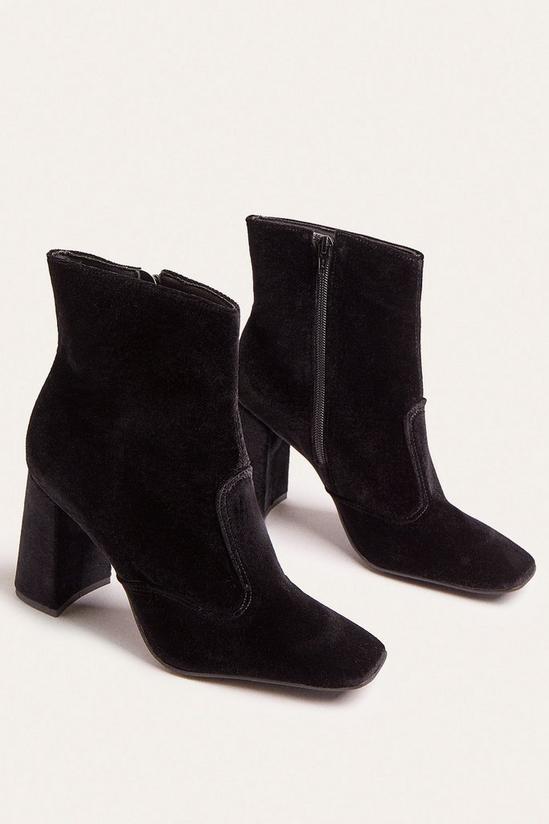Oasis Heeled Square Toe Ankle Boot 2