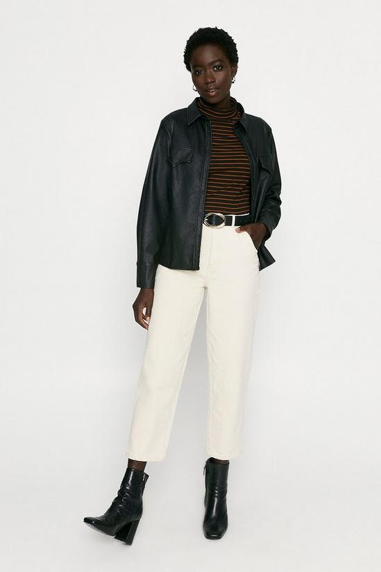 Oasis Faux Leather Utility Shirt 1