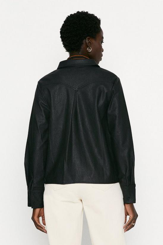 Oasis Faux Leather Utility Shirt 3