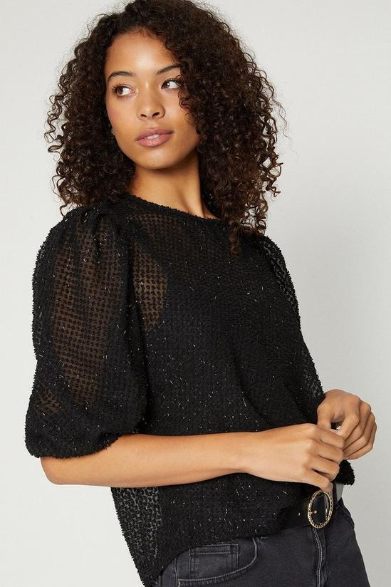 Oasis Textured Button Back Top 2