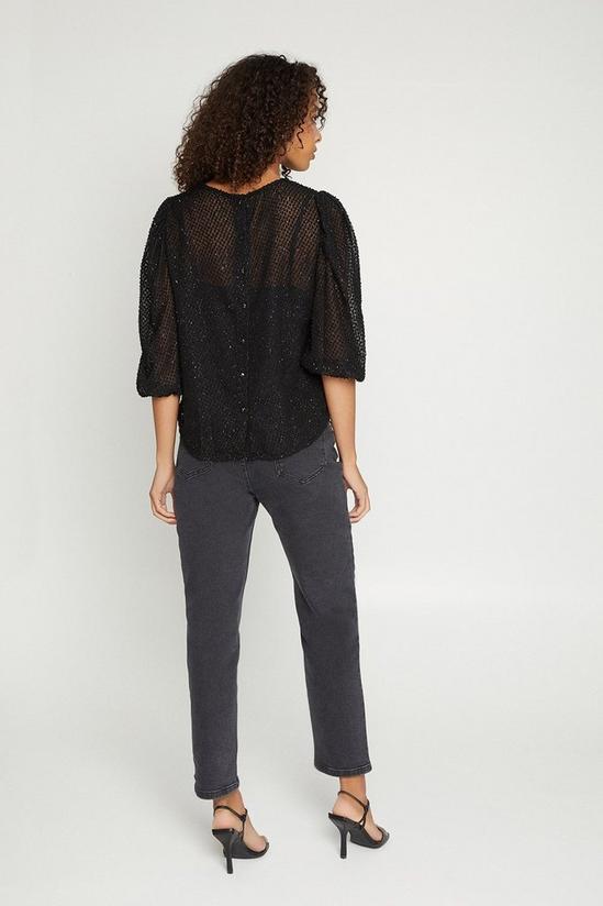 Oasis Textured Button Back Top 3