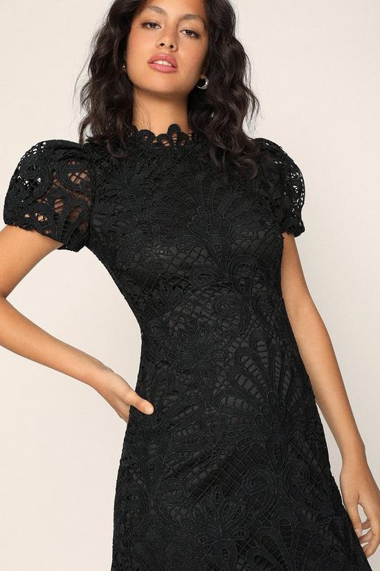 Oasis Lace Puff Sleeve Dress 2
