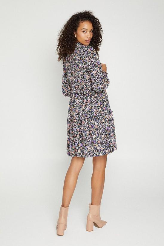 Oasis Floral High Neck Tiered Dress 3