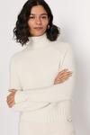 Oasis Cropped Polo Neck Knitted Jumper thumbnail 2