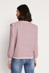Oasis Long Sleeve Tuck Shoulder Sparkle Knitted Jumper thumbnail 3