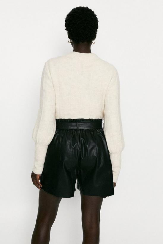 Oasis Faux Leather Belted Short 3