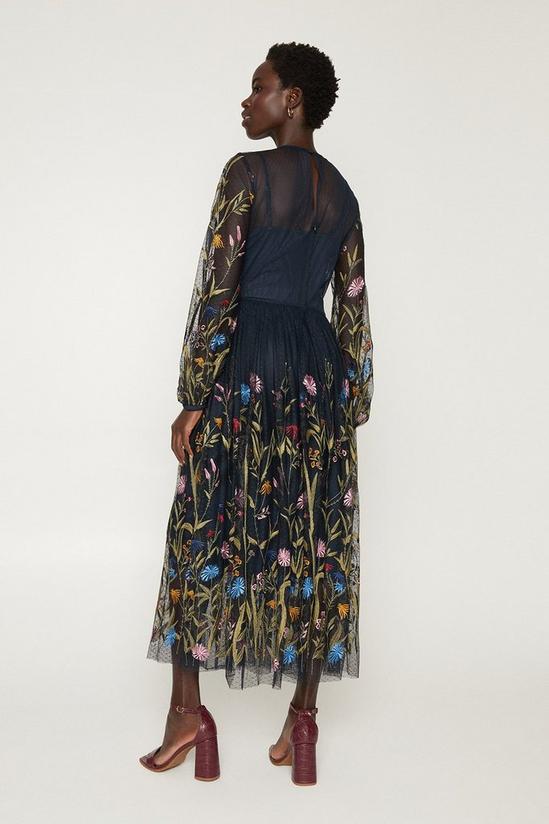 Oasis Embroidered Midi Dress 3