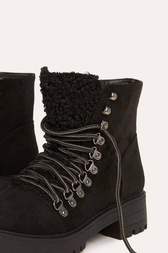 Oasis Lace Up Heeled Hiking Boot 3