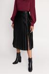 Oasis Faux Leather Pleated Skirt thumbnail 2