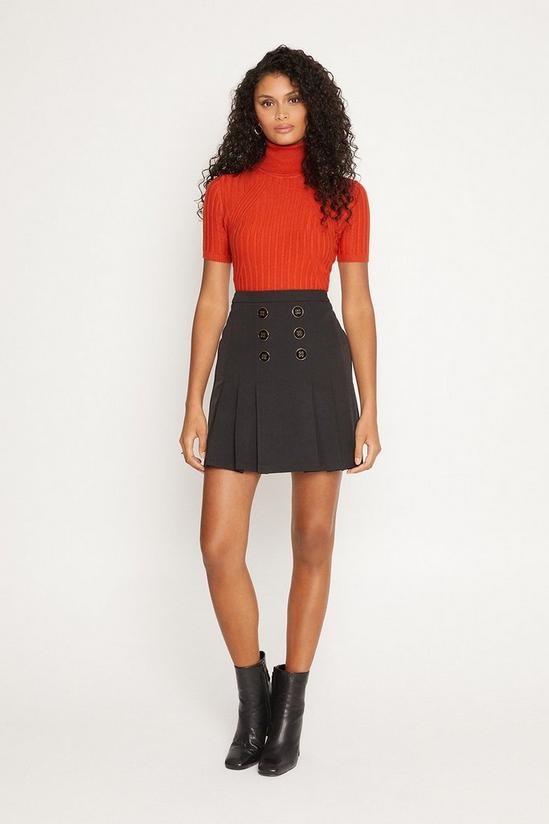 Oasis Button Front Pleated Skirt 1