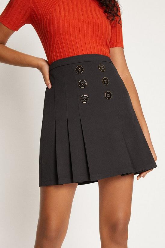 Oasis Button Front Pleated Skirt 2