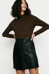 Oasis Faux Leather Wrap Mini Skirt thumbnail 2