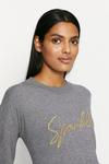 Oasis Sparkle Embroidered Knitted Jumper thumbnail 2