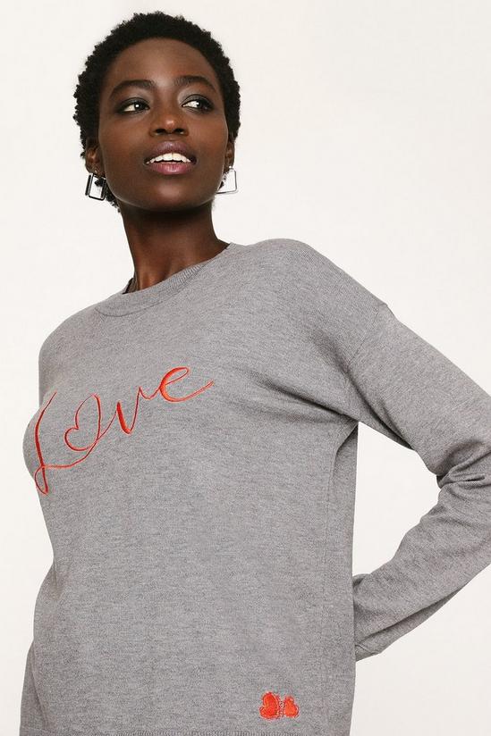Oasis Love Embroidered Knitted Jumper 2