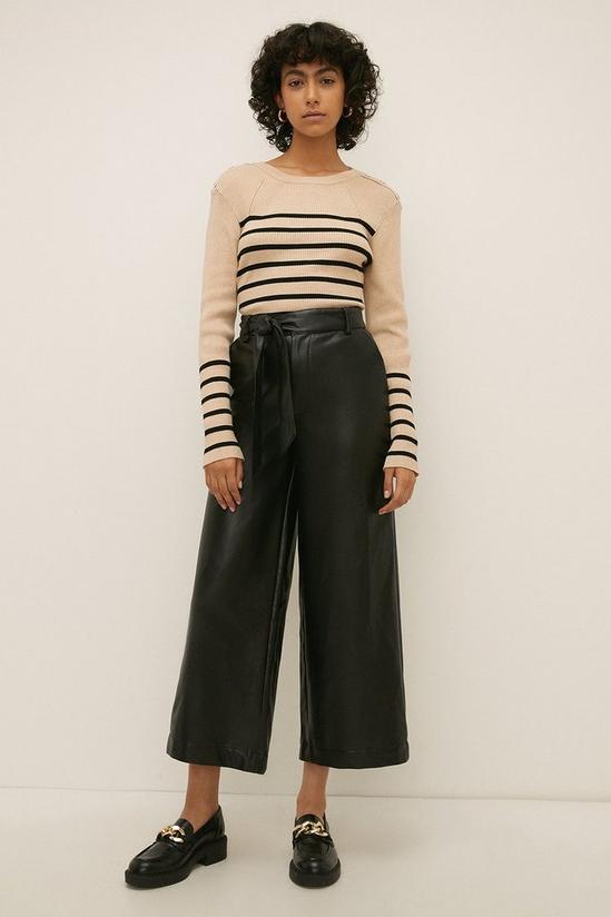 Oasis Faux Leather Culottes 2