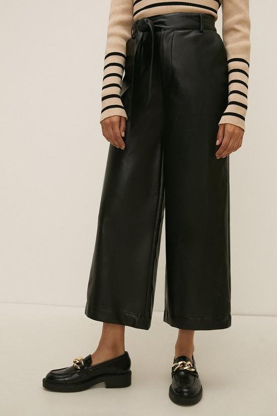 Oasis Faux Leather Culottes 3