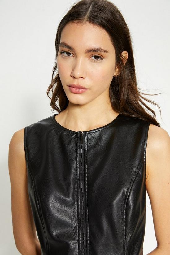 Oasis Faux Leather Zip Through Dress 2
