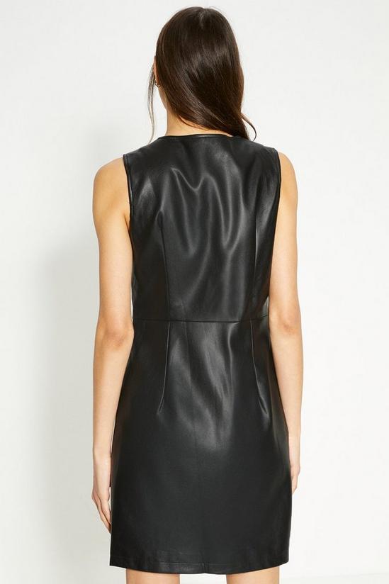Oasis Faux Leather Zip Through Dress 3