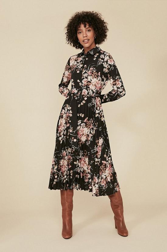Oasis Floral Pleated Shirt Dress 2