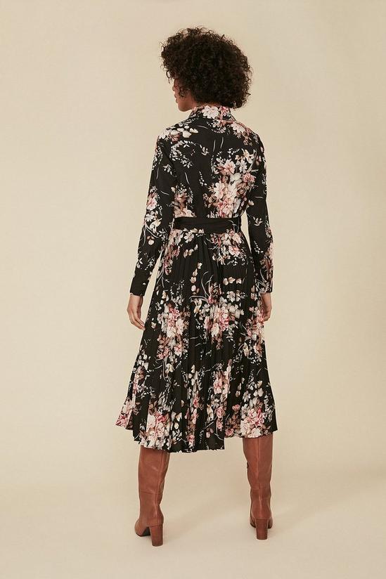 Oasis Floral Pleated Shirt Dress 3