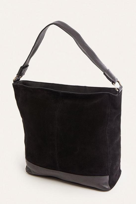 Oasis Leather and Suede Patched Hobo 2