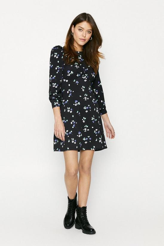 Oasis Printed Empire Line Fit And Flare Dress 1
