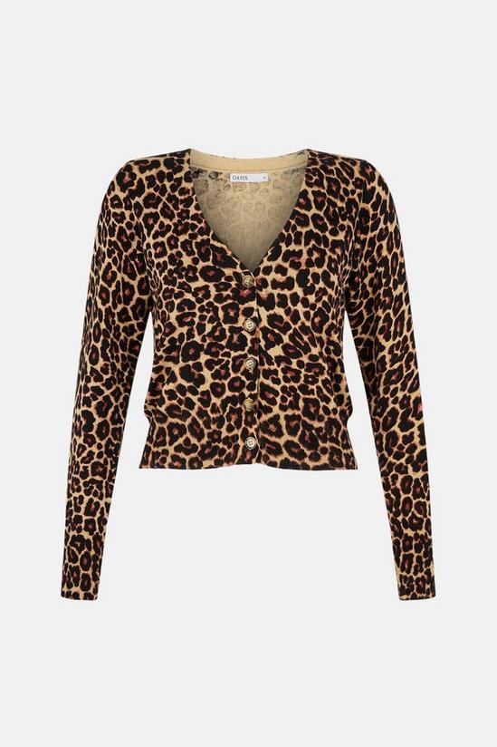 Oasis Leopard Print Button Up Cardigan 4