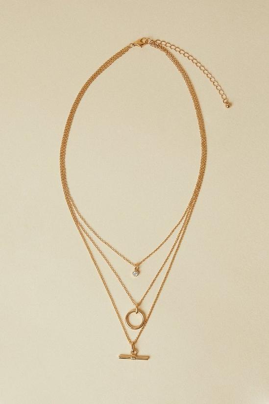 Oasis T Bar Layered Necklace 1