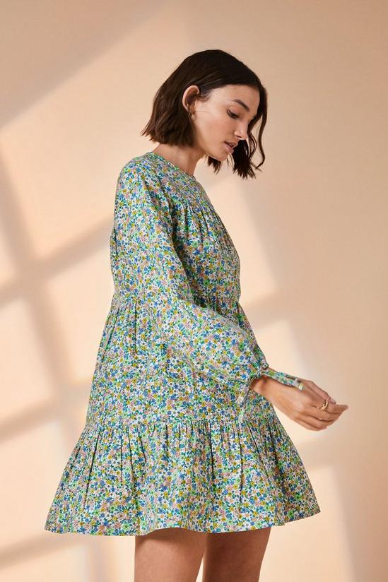 Oasis Floral Printed Long Sleeve Dress 2