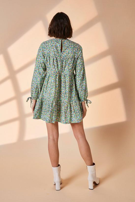 Oasis Floral Printed Long Sleeve Dress 3