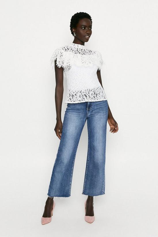 Oasis Lace Top With Frill 1
