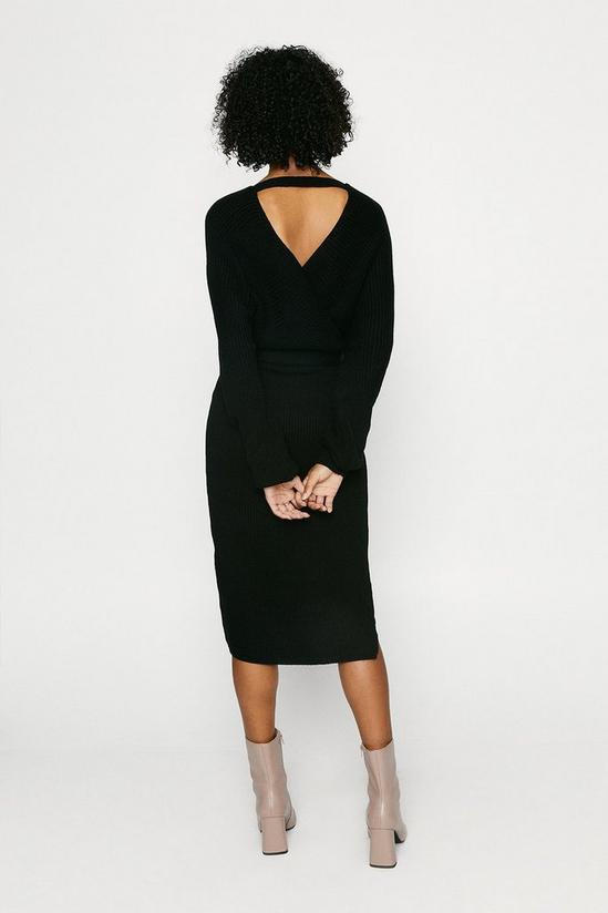 Oasis Long Wrapped Belted Knitted Dress 3