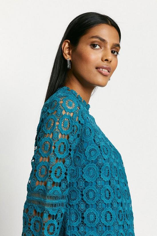Oasis Embroidered Crochet Blouse 2