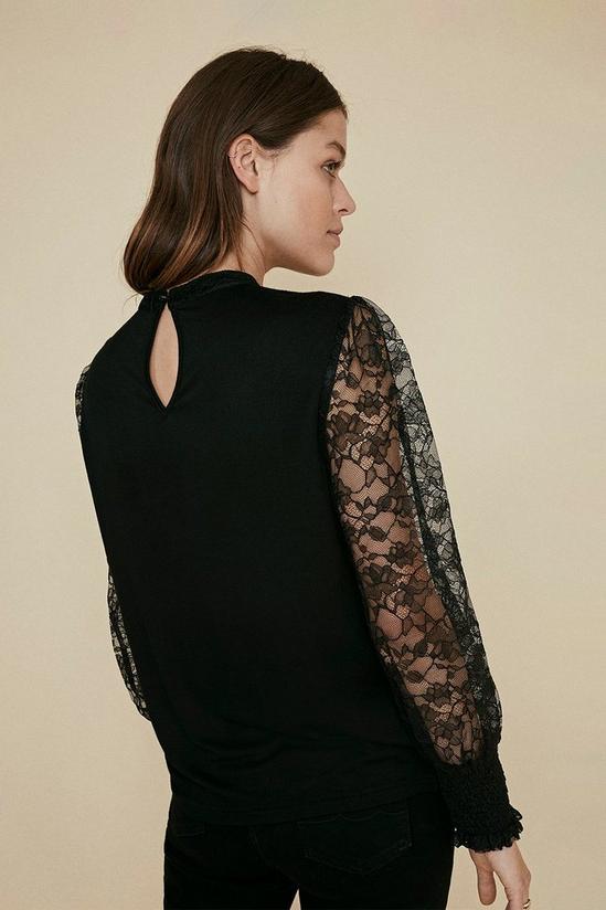 Oasis Lace Yoke And Sleeve Top 3